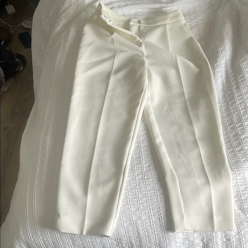 Topshop Textured White dress Pants